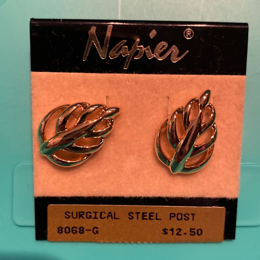 Napier earrings gold color